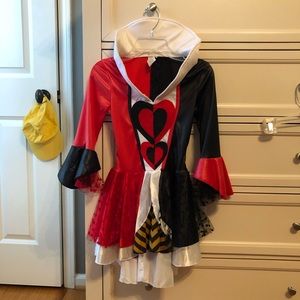 Girls Queen of Hearts Costume with Crown